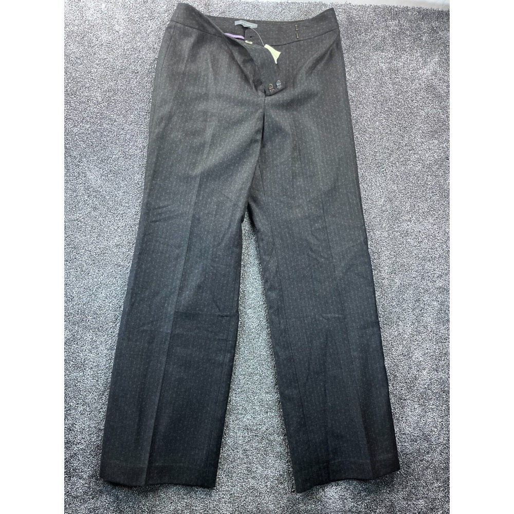 Ann Taylor Womens Size 6 Wool Blend Lined Flat Front Career Trousers‎ Black NWT